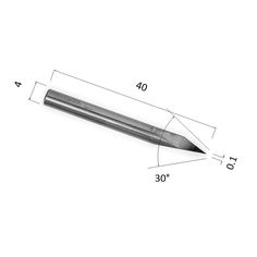 Фреза гравер конический (пирамидка) DJTOL A3J4.3001 для станка ЧПУ