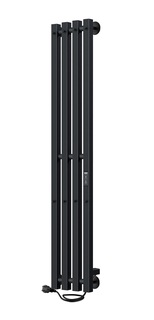 Полотенцесушитель электрический INDIGO Style 4 PRO 120/18 универсальное подключ., Черный