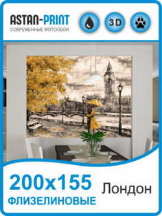 Фотообои для кухни Astan Улицы города Лондон 200х155