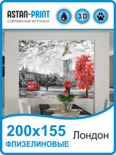 Фотообои для кухни Astan Улицы города Лондон 200х155