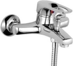 Смеситель для ванны и душа D-lin D130628 с коротким изливом, хром