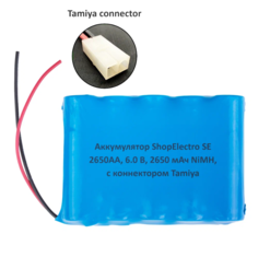 Аккумуляторная батарея SE2650 АА 6 В 2650 мАч NiMH для игрушки, разъём Tamiya 12343