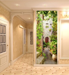 Фотообои Dekor Vinil Улочка с цветами в Италии 100х270 см