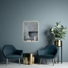 Зеркало для ванной Prisma 80x40 с теплой подсветкой, P/V/80-40/3kвзмах No Brand