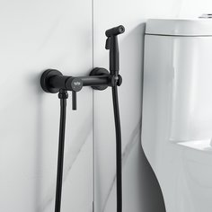 Смеситель с гигиеническим душем Raffine F207H из нержавеющей стали черный
