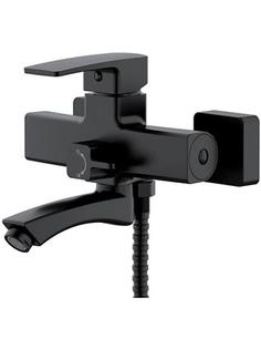 Однорычажный смеситель для ванны с душевой лейкой и поворотным изливом Frud R32152 черный