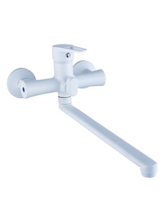 Смеситель для ванны Potato P22270-7 с длинным поворотным изливом, картридж 35 мм, белый