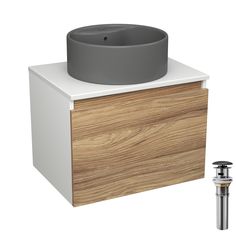 Комплект: тумба Bau Dream Blackwood 60,раковина BAU Element D41,выпуск Bauedge