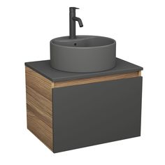 Комплект: тумба Bau Dream Blackwood 60,раковина BAU Element,смеситель Hotel Dream Black Bauedge