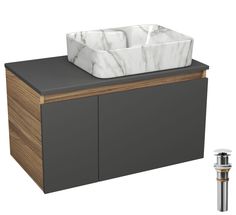 Комплект: тумба Bau Dream Blackwood 80,раковина BAU Cerama 48х37,выпуск Bauedge