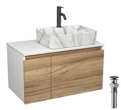 Комплект: тумба Bau Dream Blackwood 80,раковина BAU Cerama,смеситель Hotel Dream,выпуск Bauedge