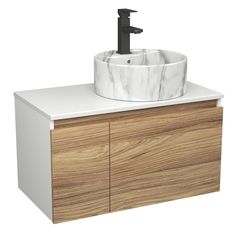 Комплект: тумба Bau Dream Blackwood 80,Раковина BAU Element D41,смеситель Hotel Black Bauedge