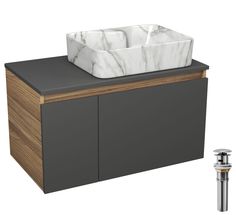 Комплект: тумба Bau Dream Blackwood 80,раковина BAU Cerama 48х37,выпуск Bauedge