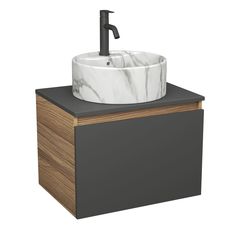 Комплект: тумба Bau Dream Blackwood 60,раковина BAU Element D41,смеситель Hotel Dream Bauedge