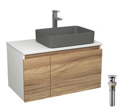 Комплект:тумба Bau Dream Blackwood 80,раковина BAU Hotel 48х37,смеситель Hotel Stil,выпуск Bauedge
