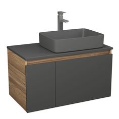Комплект: тумба Bau Dream Blackwood80,раковина BAU Hotel 48х37,смеситель Hotel Stil Bauedge