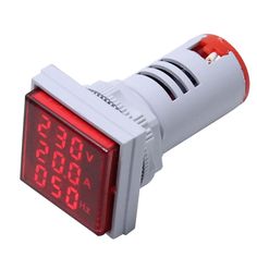 Монитор переменного тока встраиваемый TOMZN AD16-22 Красный 60-500В 100А / Цифровой вольтм