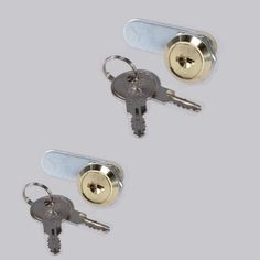 Замок комплект 2 шт BRANTE 656936 для металлических почтовых ящиков 16 мм золото