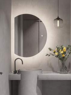Шкаф в ванную навесной распашной Alias 70*50 с зеркалом и подсветкой, shd70502