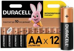 Батарейки щелочные (алкалиновые) Duracell Basic АА, 1,5В, 12шт (пальчиковые)