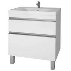 Тумба Dreja GRACE PLUS70, белый глянец с раковиной ГРЭЙС70