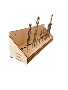 Подставка под сверла 1-12,9 мм с ячейками для хранения Avokado Wood