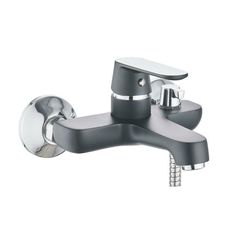 Смеситель для ванны Potato P30118-6 с коротким изливом, картридж 35 мм, чёрный