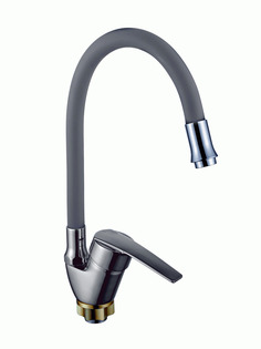 Смеситель для кухни Potato P58278-19 c гибким серым изливом, картридж 35 мм