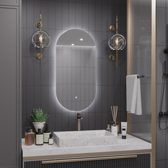 Зеркало Оливия 90*50 "парящее" для ванной с холодной LED-подсветкой Alias
