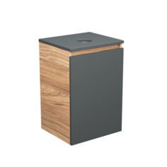 Тумба под раковину Bau Dream Blackwood 40, 1 дверца, графит Bauedge