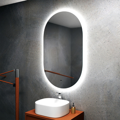 Зеркало Bau Nimb 60х100, LED, сенсор на взмах, ореольная подсветка Bauedge