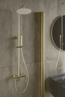 Душевая система со смесителем золотая ESKO ST1425SHAGold ЕСКО