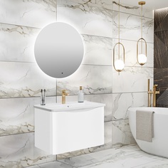 Мебель для ванной Runo Тоскана60 с зерк Руан D 65 белый с умывальником Никсон60 РУНО