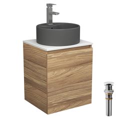Тумба Bau Dream Blackwood 50,раковина BAU Element D41,смеситель Hotel Still,выпуск Bauedge