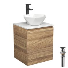 Тумба Bau Dream Blackwood 50,раковина BAU Crystal 40х40,смеситель Hotel Black,выпуск Bauedge