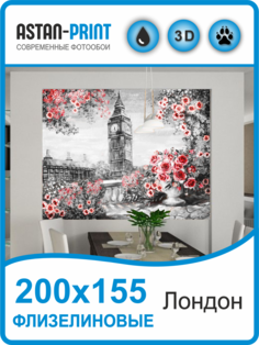 Фотообои для кухни Astan Улицы города Лондон 200х155