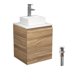 Тумба Bau Dream Blackwood 50,раковина BAU Cerama Mini 33х28,смеситель Hotel Still,выпуск Bauedge