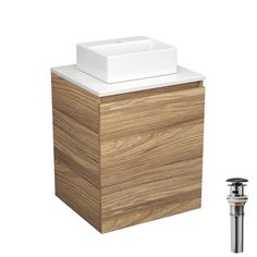 Тумба Bau Dream Blackwood 50 с дверцей,раковина BAU Cerama Mini 33х28 белая,выпуск Bauedge