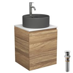 Тумба Bau Dream Blackwood 50,раковина BAU Element D41,смеситель Hotel Dream,выпуск Bauedge