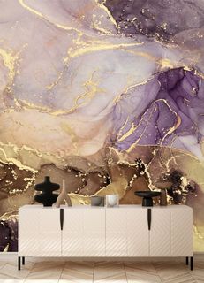 Фотообои Dekor Vinil Флюид, мрамор в сиренево-коричневых оттенках 200х270 см