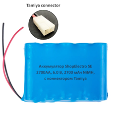 Аккумуляторная батарея SE2700 АА 6 В 2700 мАч NiMH для игрушки, разъём Tamiya 11742