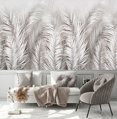 Фотообои Dekor Vinil Перья на светлом фоне 300х180 см