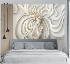 Фотообои Dekor Vinil "3D Девушка с барельефом" 300х270 см