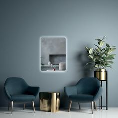 Зеркало для ванной с часами Prisma 80x60 "парящее" с подсветкой, P/V/80-60/4kчасы No Brand