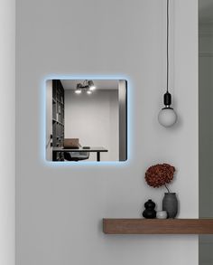 Зеркало для ванной Prisma 50x50 квадратное с холодной подсветкой, P/50-50/6kвзмах No Brand
