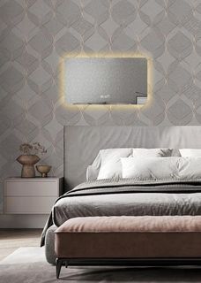 Зеркало для ванной с часами Prisma 60x80 с тёплой подсветкой, P/60-80/3kчасы No Brand
