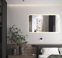 Зеркало для ванной Prisma 90x140 с тёплой подсветкой, P/90-140/3kвзмах No Brand