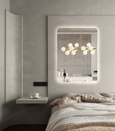 Зеркало для ванной с часами Prisma 120x80 "парящее" с подсветкой, P/V/120-80/4kчасы No Brand