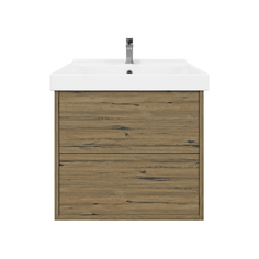 Тумба подвесная SanStar Siva 60 Без раковины для ванной комнаты Дуб веллингтон табак