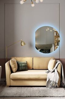 Зеркало для ванной Eclipse 90x80 с левым срезом с подсветкой, E/l/90-80/6kвзмах No Brand